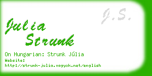 julia strunk business card